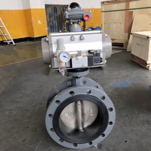 不銹鋼氣動dn200快裝蝶閥、粉體氣動蝶閥