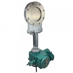 上海湖泉電動(dòng)刀型閘閥PZ973H-10C DN300污水專